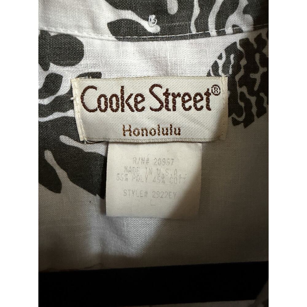 Vintage Cooke Street Honolulu Half Button Hawaiian Print Shirt Men’s Size L - Picture 3 of 5
